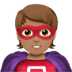 🦸🏽 superhero: medium skin tone display on Apple